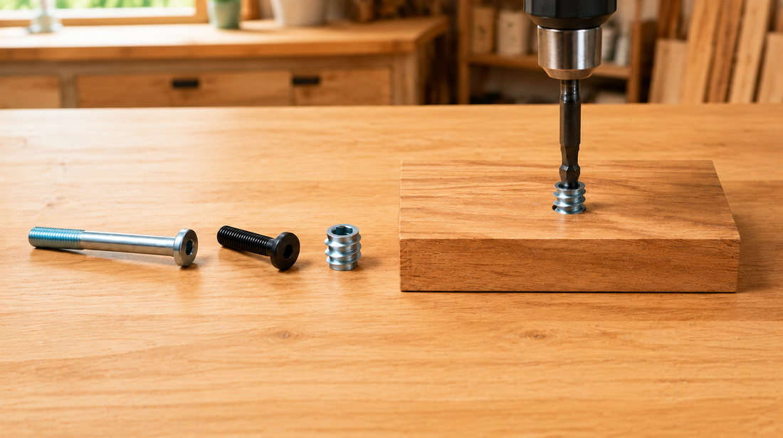 How To Use Threaded Inserts and Bolts - Professional Table Leg Install