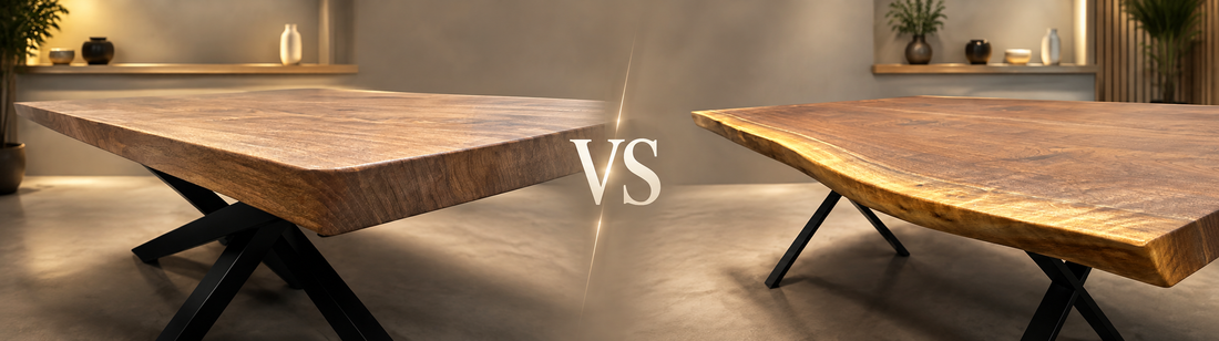Elevating Your Space: The Pros and Cons of Live Edge vs. Straight Edge Tables