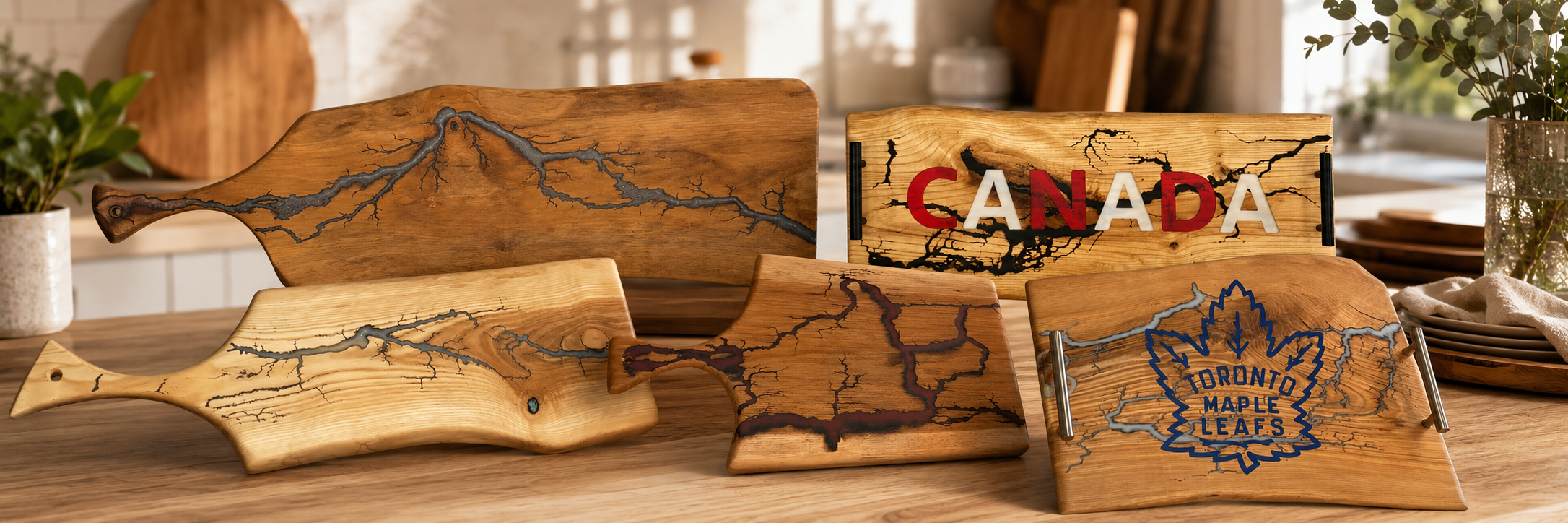 Handcrafted Wooden Charcuterie Boards & Serving Trays
