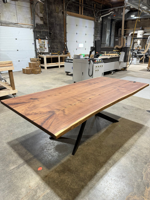 Live edge walnut dining table 96L 46W