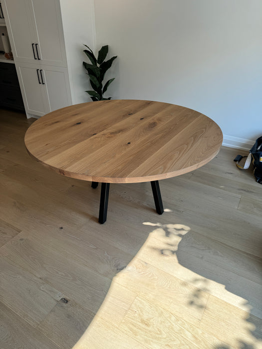 Custom Made Round Oak Table