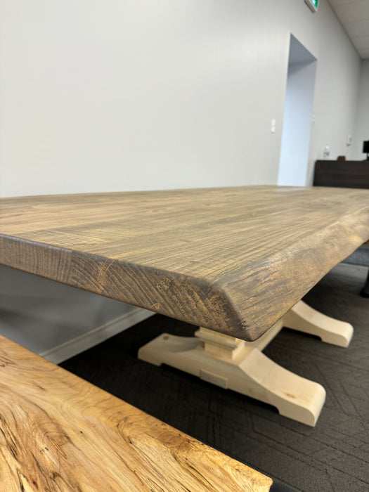Cappuccino Stained Maple Dining Table (curly)