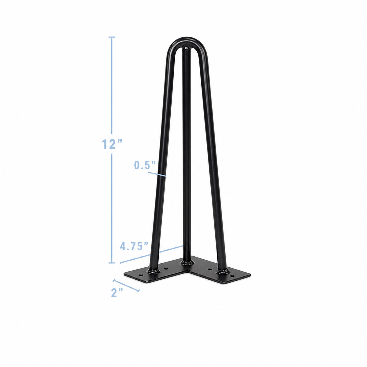 Patas de horquilla para muebles de 12", juego de 4