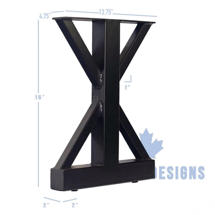 16” Hourglass Shape Furniture Legs, 1 Pair