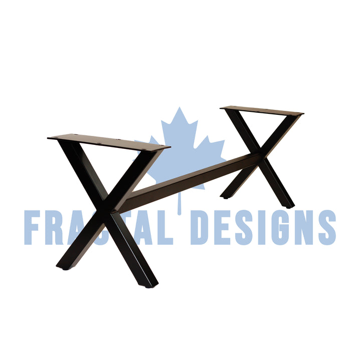 Patas para muebles en forma de X de 16" con soporte transversal