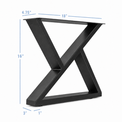 16” Z Shape Furniture Legs - 18" Wide, 1 Pair