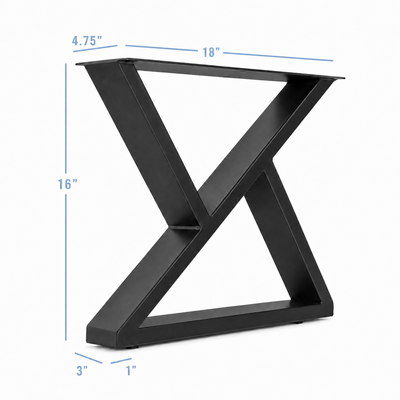 Patas para muebles en forma de Z de 16" - 18" de ancho, 1 par