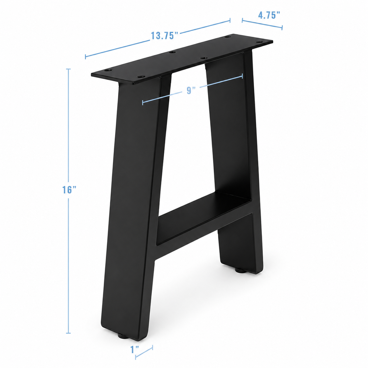 16” A Shape Furniture Legs - 13.75" Wide, 1 Pair