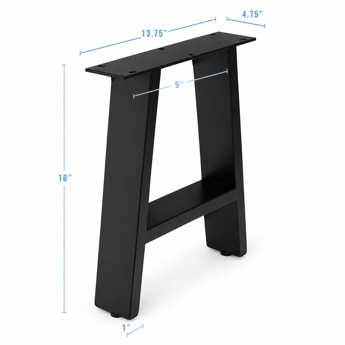 16” A Shape Furniture Legs - 13.75" Wide, 1 Pair