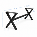 16” X-Cross Furniture Base -  13.75" Wide, 1 Set (Legs + Cross)