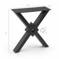 16” Diamond X Shape Furniture Legs 13.75" Wide, 1 Pair