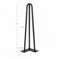 16" Hairpin Furniture Legs, Set/4