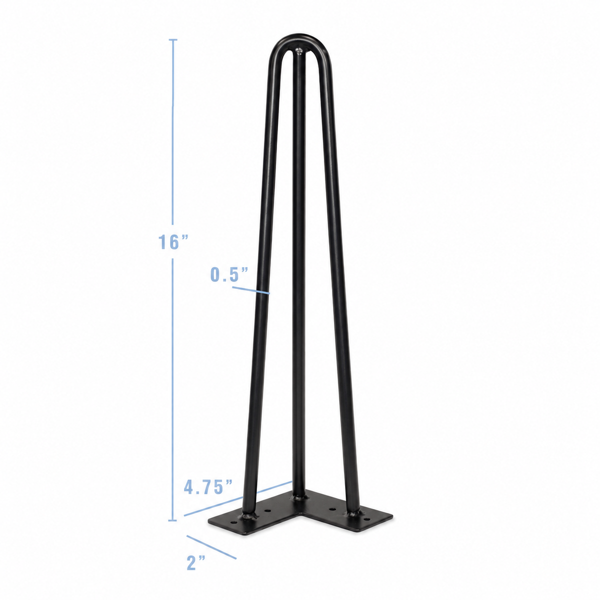 16" Hairpin Furniture Legs, Set/4