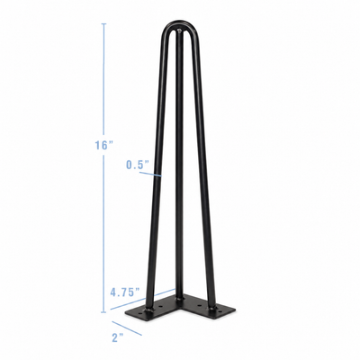 Patas de horquilla para muebles de 16", juego de 4