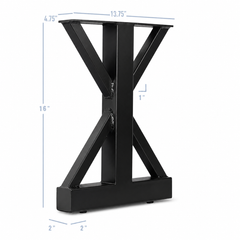 Pieds de meuble en forme de sablier de 40,6 cm – 34,9 cm de large, 1 paire