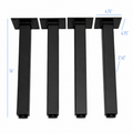 16” Square Post Legs, Set/4