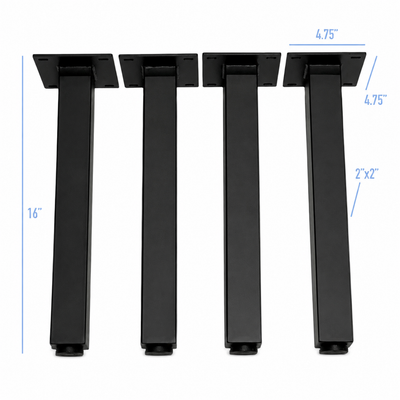 Patas para muebles en forma de Z de 16" - 18" de ancho