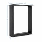 16” Rectangle Shape Furniture Legs - 13.75" wide, 1 Pair