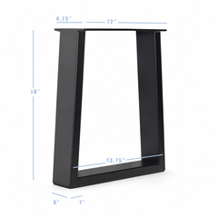 Pieds de meuble trapézoïdaux de 40,6 cm – 30,5 cm de large, 1 paire