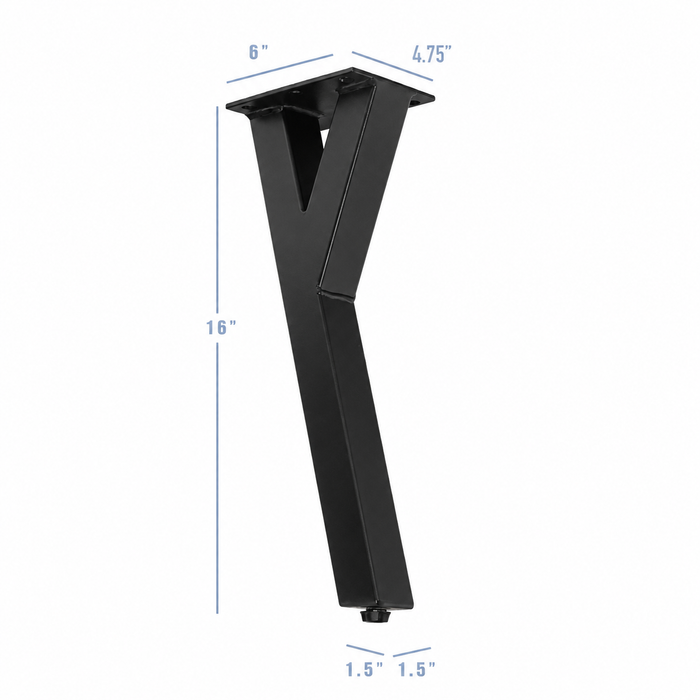 16” Y Shape Furniture Legs, Set/4
