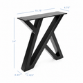 16” Zig Zag Shape Furniture Legs 13.75" Wide, 1 Pair