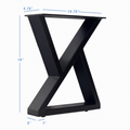 16” Z Shape Furniture Legs - 13.75" Wide, 1 Pair