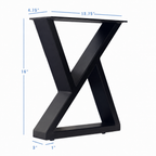 16” Z Shape Furniture Legs - 13.75" Wide, 1 Pair