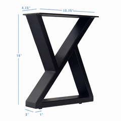16” Z Shape Furniture Legs - 13.75" Wide, 1 Pair