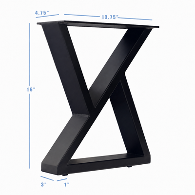 Patas para muebles en forma de Z de 16" - 13.75" de ancho, 1 par