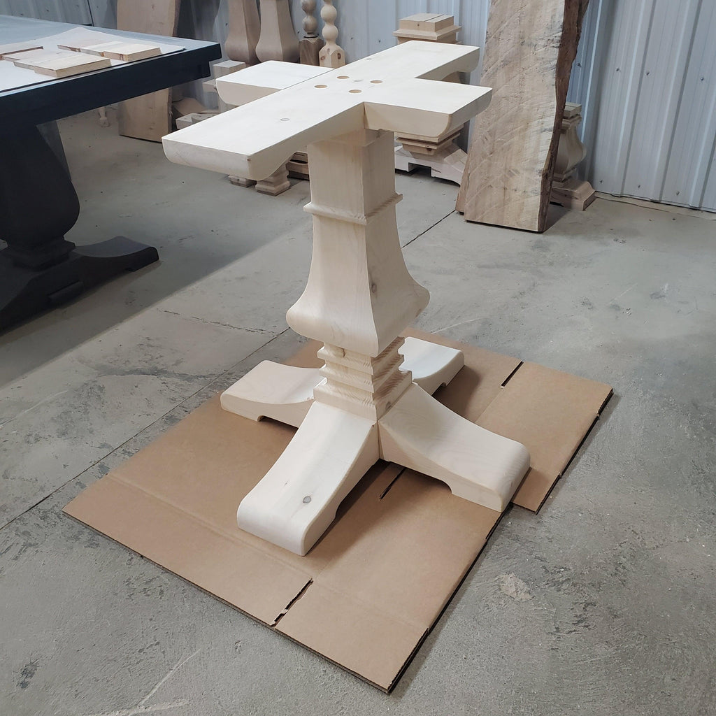 Wooden Pub Height Chalice Table Base/Leg - Fractal Designs Inc