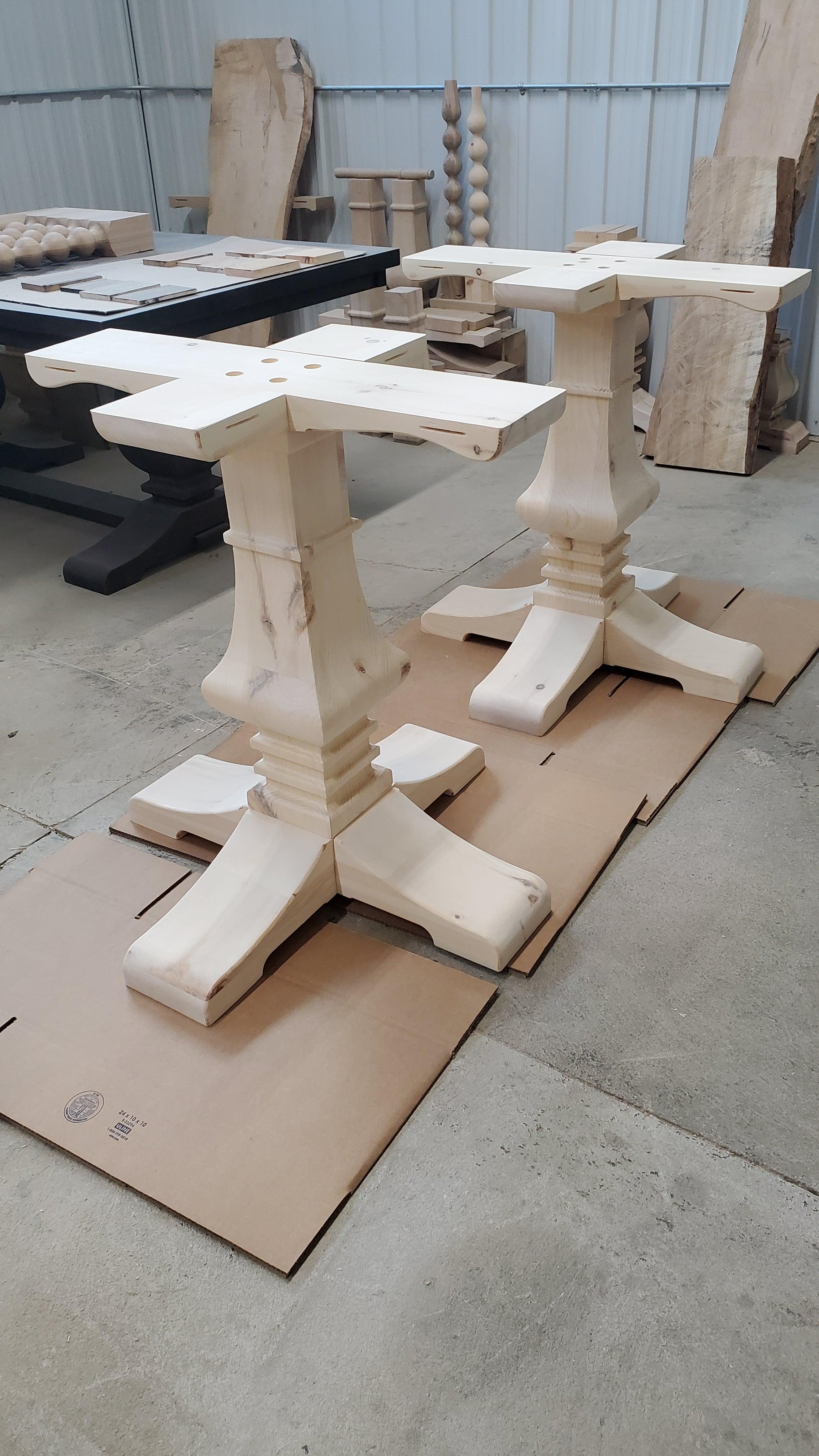 Wooden Pub Height Chalice Table Base/Leg - Fractal Designs Inc