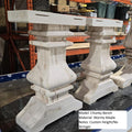 Wooden Square Turned Bench Leg/Base - Chunky Trestle - Fractal Designs Inc