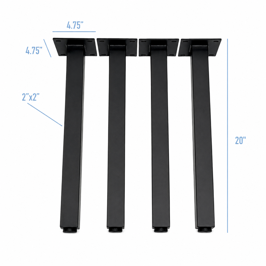 Patas para muebles en forma de Z de 22" - 13,5" de ancho