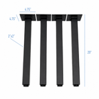 Patas para muebles en forma de Z de 22" - 13,5" de ancho