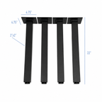 Patas para muebles en forma de Z de 22" - 13,5" de ancho