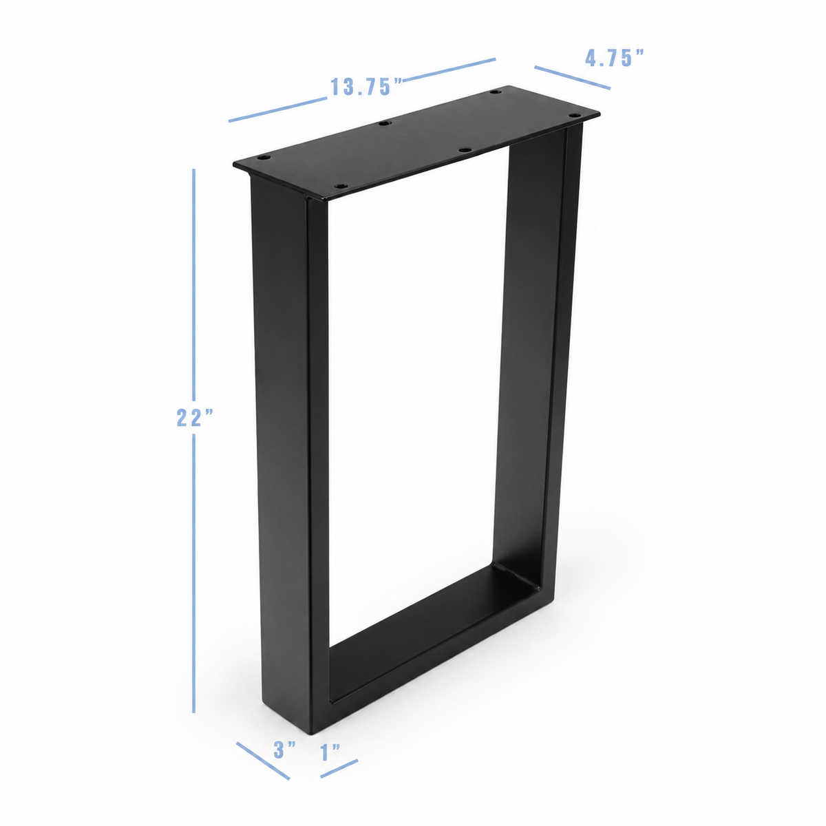 Pieds de meubles rectangulaires de 55,88 cm - 34,92 cm de large, 1 paire