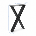 Patas para muebles en forma de X de 22" - 13.75" de ancho, 1 par
