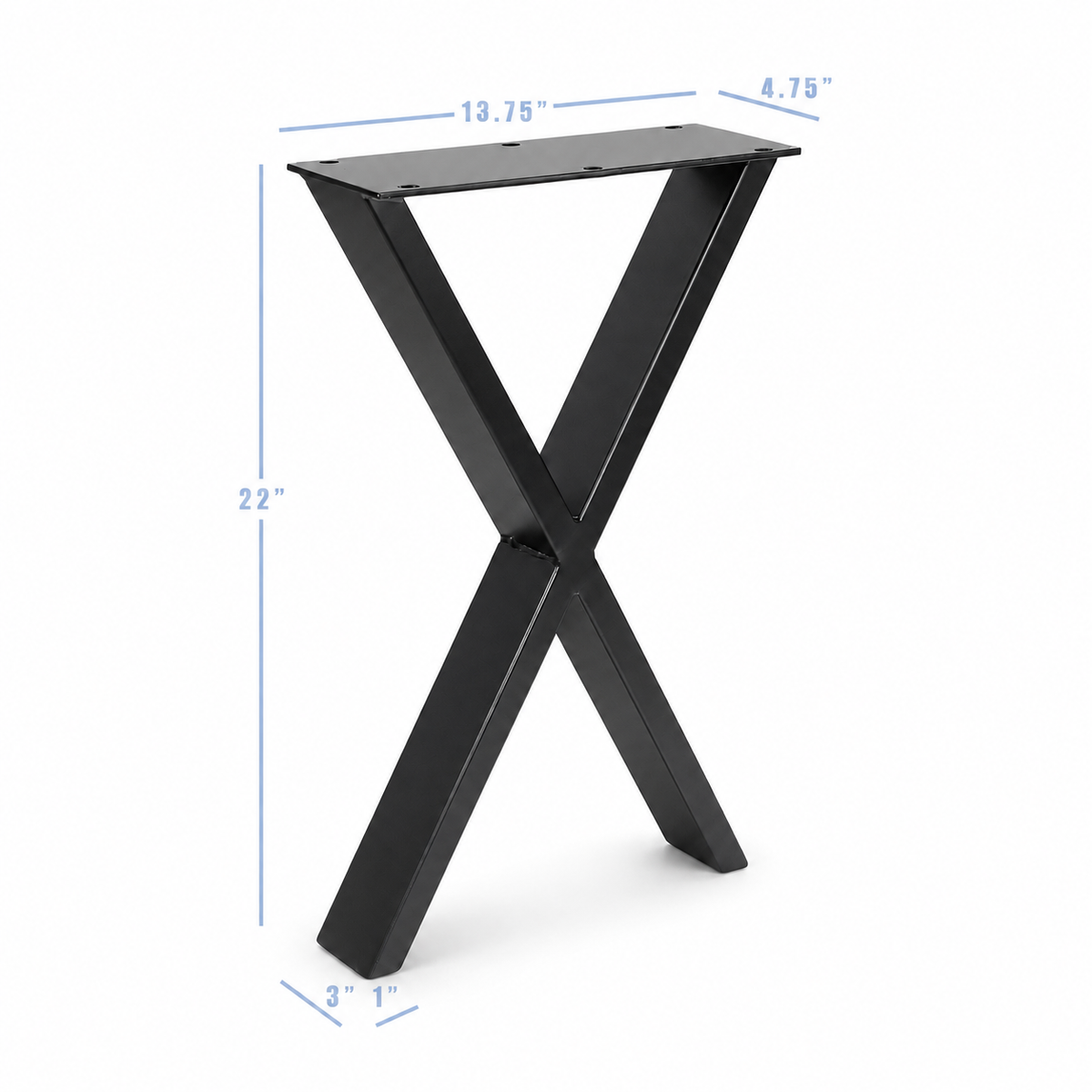 Pieds de meuble en X de 55,88 cm – 34,92 cm de large, 1 paire