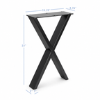 Patas para muebles en forma de X de 22" - 13.75" de ancho, 1 par