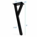 Patas para muebles en forma de Z de 22" - 13,5" de ancho