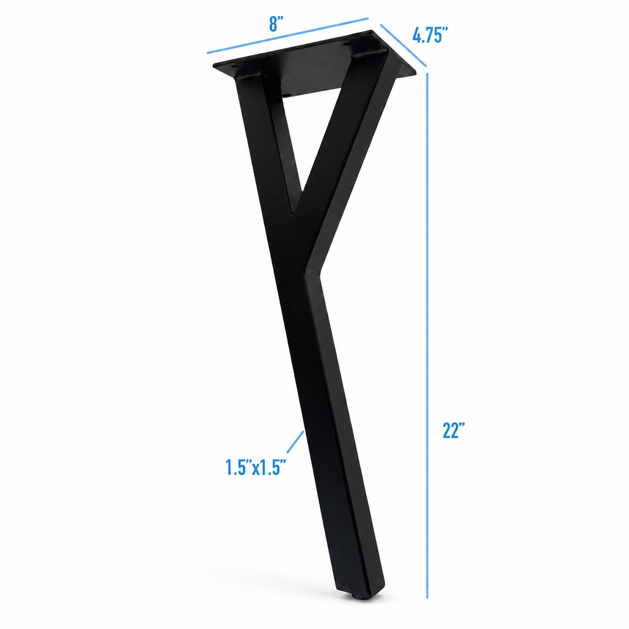 Patas para muebles en forma de Z de 22" - 13,5" de ancho