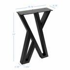 Patas para Muebles en Zig Zag de 22” - 13.75" de ancho, 1 Par