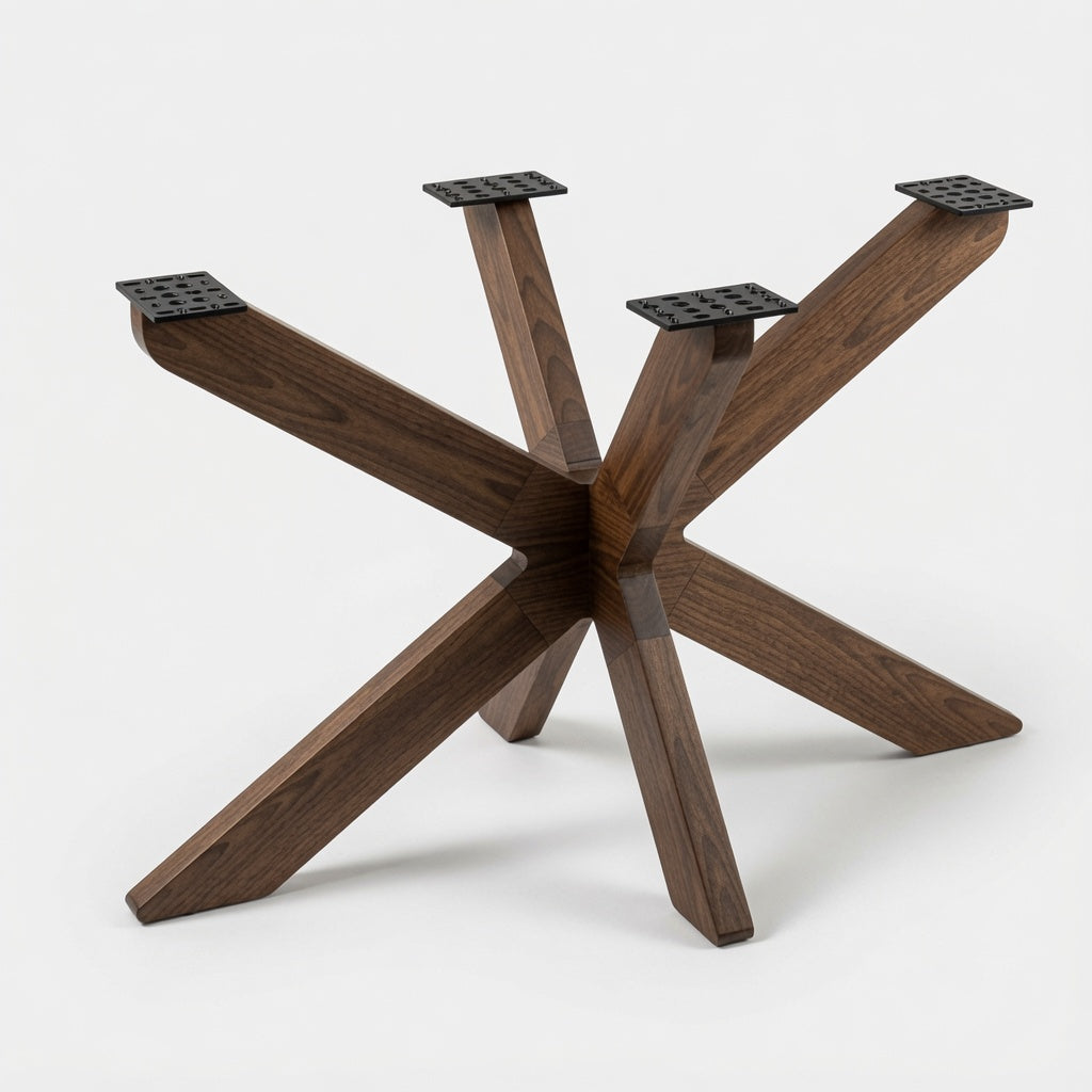 28” Hardwood Starburst Furniture Base 28x48, 1 Set