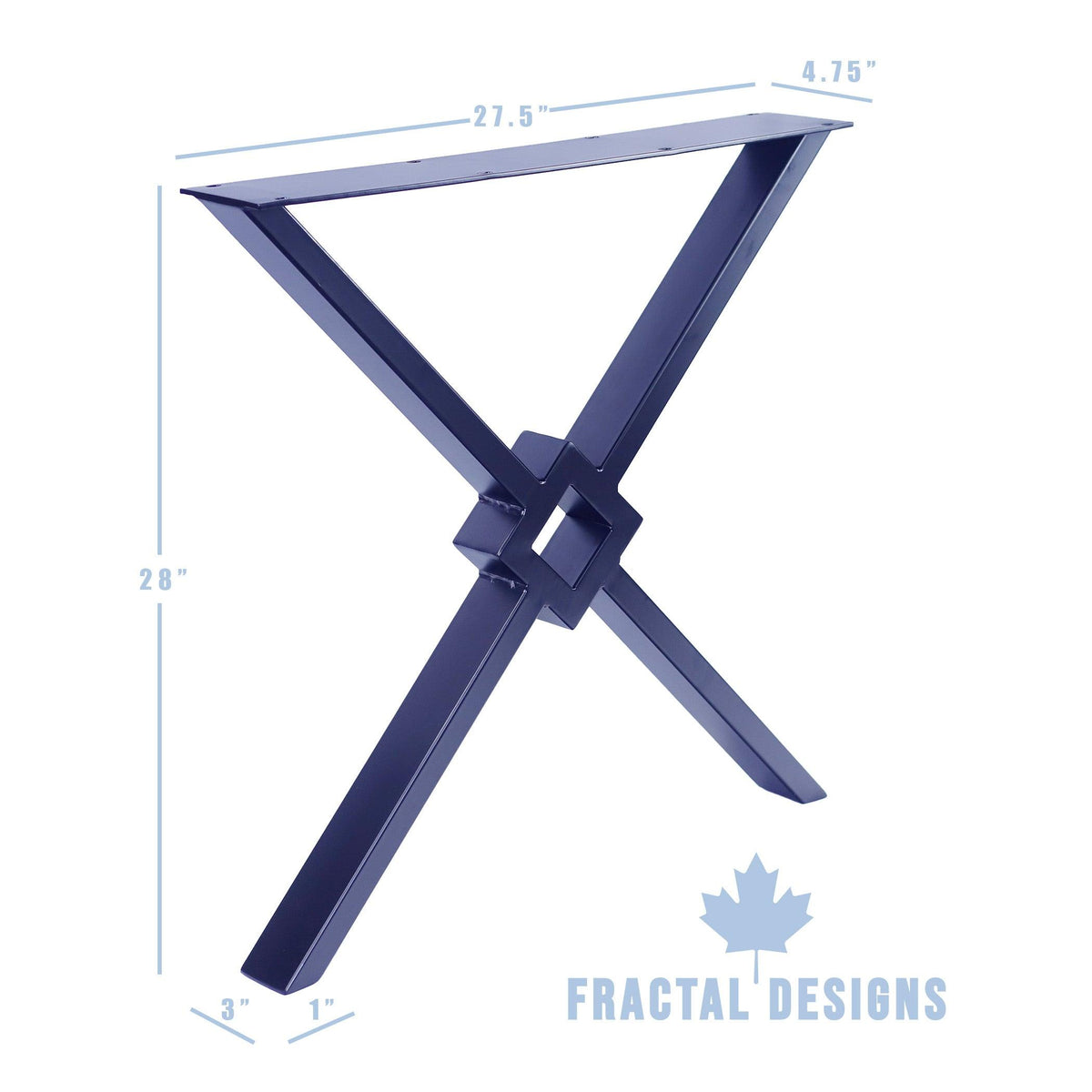 28” Diamond X Shape Furniture Legs, 1 Pair — Fractal Designs Inc