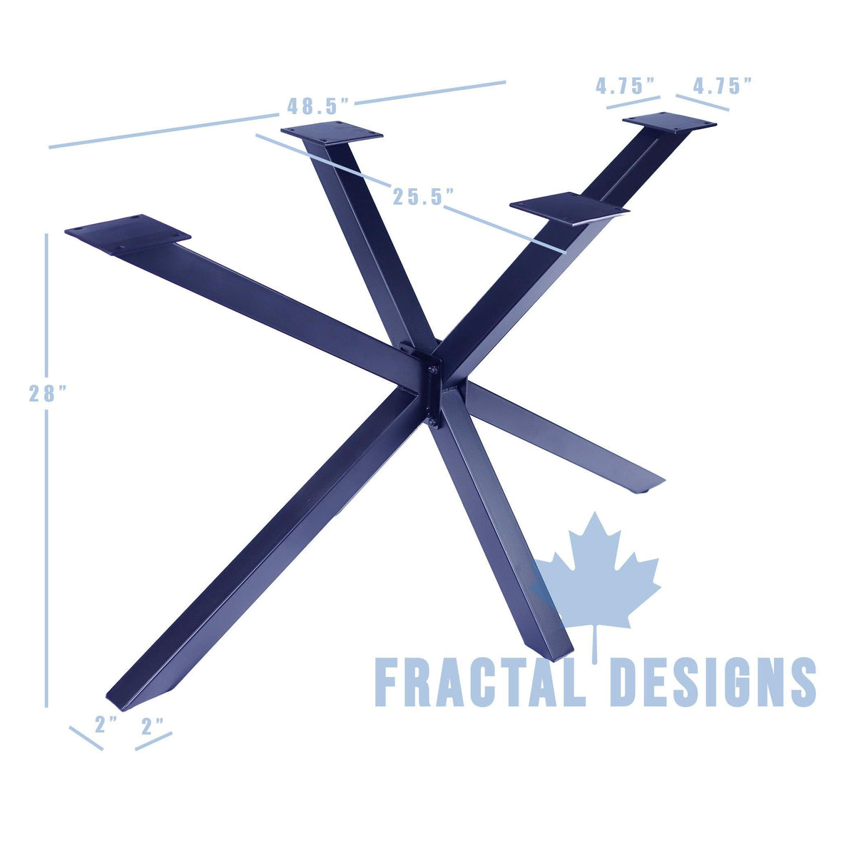 28” Starburst Furniture Base 26"X48", 1 Set — Fractal Designs Inc