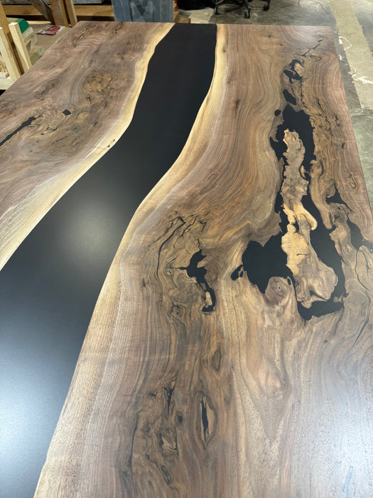 Black Walnut Black resin Table