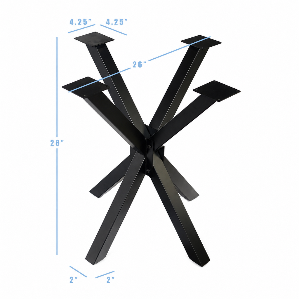 28” Starburst Furniture Base 26"X26", 1 Set