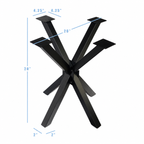 28” Starburst Furniture Base 26"X26", 1 Set