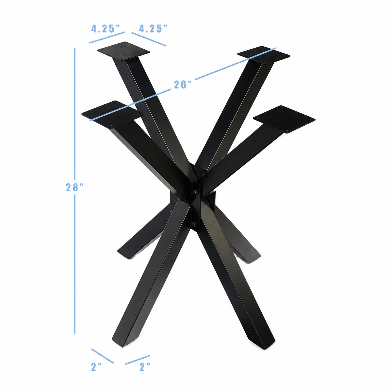 28” Starburst Furniture Base 26"X26", 1 Set