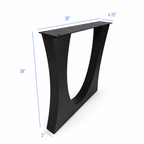 Piètement de meuble 28” type « U » fluide